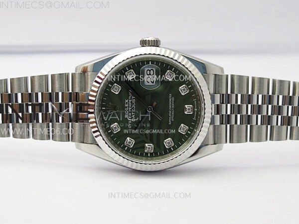 DateJust 36 SS 126234 VSF 1:1 Best Edition 904L Steel Green Leaf Dial Diamonds Markers on Jubilee Bracelet VS3235 – Bild 3