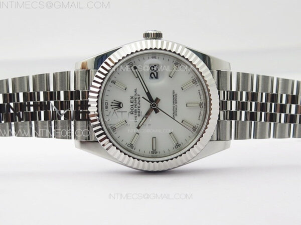 DateJust 41 126334 ZF 1:1 Best Edition 904L Steel White Dial Stick Marker on Jubilee Bracelet A2824 (Free Key Ring) – Bild 3