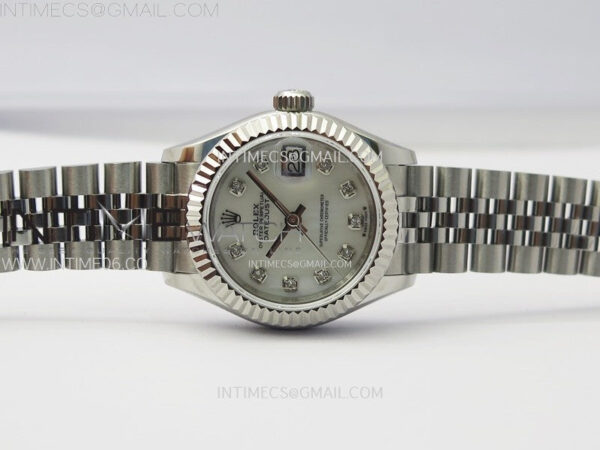 Datejust 28mm 279179 SS APSF Best Edition White MOP Dial Crystals Markers on SS Jubilee Bracelet NH05 – Bild 2
