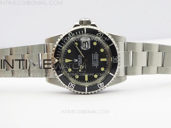 Vintage Submariner 1680 SS JKF Best Edition Black Dial on SS Bracelet (Style2) A2836 – Bild 3
