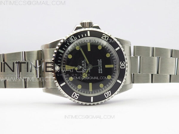 Vintage Submariner 5513 No Date SS B12 Best Edition Black Dial on SS Bracelet A2836 (Style5) – Bild 3