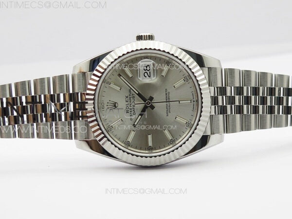DateJust 41 126334 NTF 1:1 Best Edition 904L Steel Silver Stick Dial on Jubilee Bracelet VR3235 – Bild 3