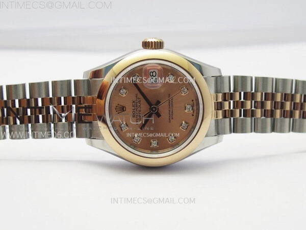 Datejust 28mm 279171 Smooth Bezel SS/RG APSF Best Edition RG Dial Crystals Markers on SS Jubilee Bracelet NH05 – Bild 3