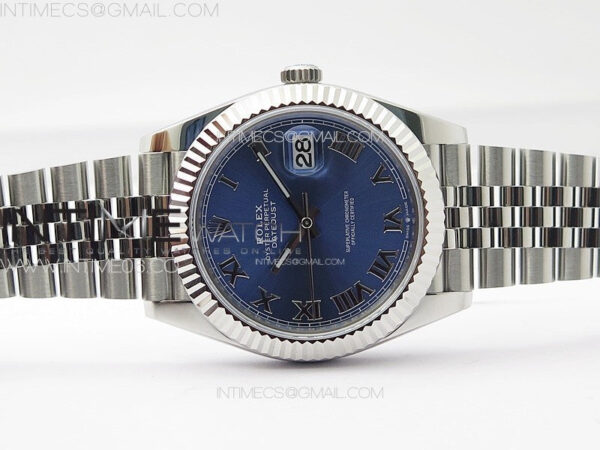 DateJust 41 126334 ZF 1:1 Best Edition 904L Steel Blue Dial Roman Marker on Jubilee Bracelet A2824 (Free Key Ring) – Bild 3