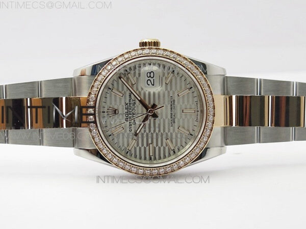 DateJust 36 SS/RG 126281 BP 1:1 Best Edition Silver Dial on Oyster Bracelet – Bild 3