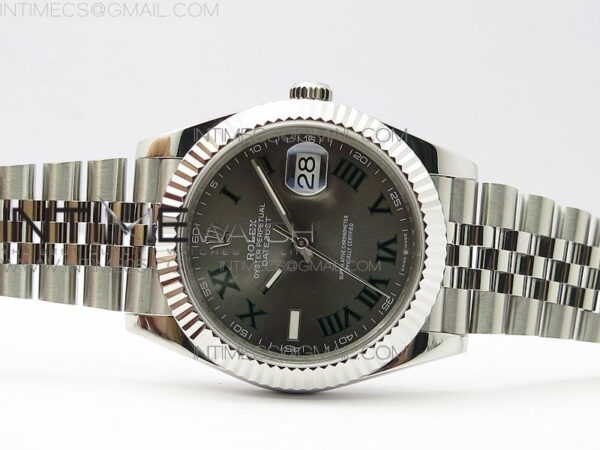 DateJust 41 126334 SS BP 1:1 Best Edition New Version Gray Style01 Roman Markers Dial on Jubilee Bracelet – Bild 3