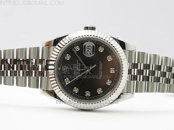 DateJust 41 126334 SS BP 1:1 Best Edition New Version Gray Crystals Markers Dial on Jubilee Bracelet – Bild 3