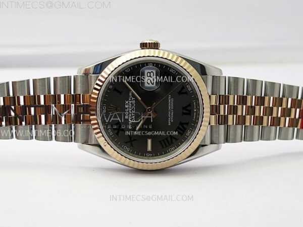 DateJust 36 SS 126231 904L SS/RG VSF 1:1 Best Edition Gray Dial Roman Markers on Jubilee Bracelet VS3235 – Bild 3