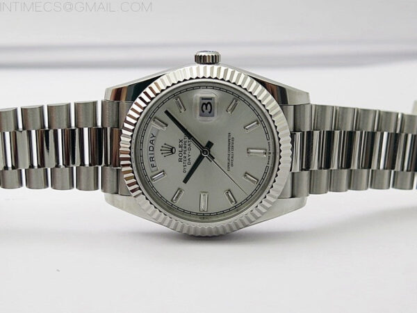 Day Date 40mm 228239 Gain Weight SS/tungsten APSF 1:1 Best Edition Silver Dial T Crystals Markers on SS President Bracelet A2836 – Bild 3