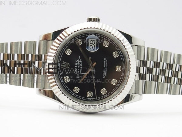 DateJust 41 126334 SS BP 1:1 Best Edition New Version Black Crystal Markers Dial on Jubilee Bracelet – Bild 3