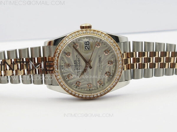 DateJust 36 SS/YG 126231 Diamonds Bezel JDF 1:1 Best Edition New Silver Dial on Jubilee SS/YG Bracelet – Bild 3