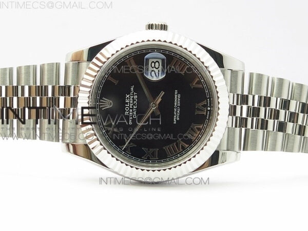 DateJust 41 126334 SS BP 1:1 Best Edition New Version Black Roman Markers Dial on Jubilee Bracelet – Bild 4