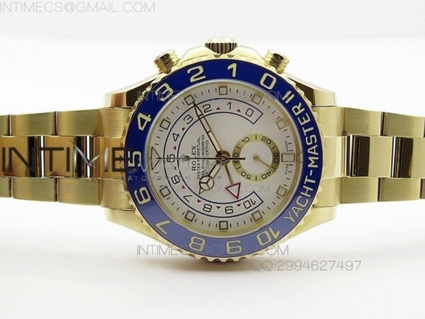 YachtMaster II YG BP New Version White Dial on YG Bracelet A7750 – Bild 3