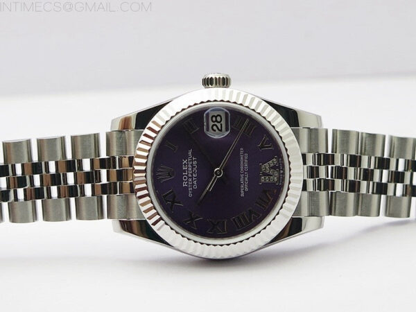 Datejust 31mm 278271 SS BP Best Edition Purple Roman Markers Dial on Jubilee Bracelet – Bild 3