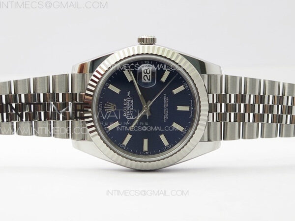 DateJust 41 126334 Clean 1:1 Best Edition 904L Steel Blue Stick Dial on Jubilee Bracelet VR3235 – Bild 3