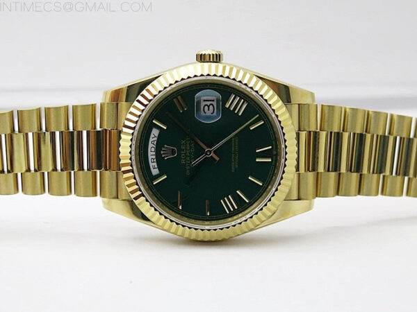 Day Date 40mm 228238 Gain Weight YG/tungsten APSF 1:1 Best Edition Green Dial Roman Markers on YG President Bracelet A2836 – Bild 3