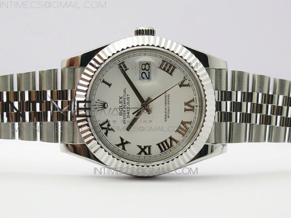 DateJust 41 126334 SS BP 1:1 Best Edition New Version White Roman Markers Dial on Jubilee Bracelet – Bild 3
