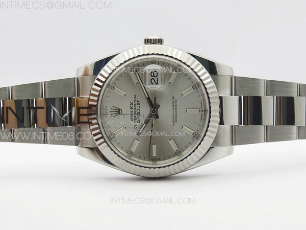 DateJust 41 126334 Clean 1:1 Best Edition 904L Steel Silver Stick Dial on Oyster Bracelet VR3235 – Bild 2