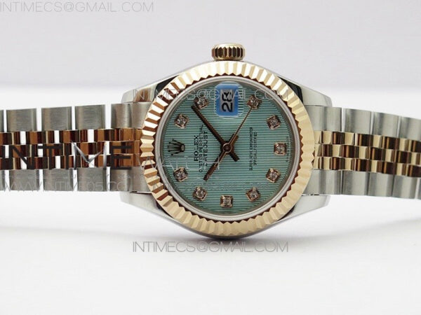 Datejust 28mm 279173 SS/RG BP Best Edition Blue Texture Dial on SS/RG Jubilee Bracelet ETA2671 – Bild 3