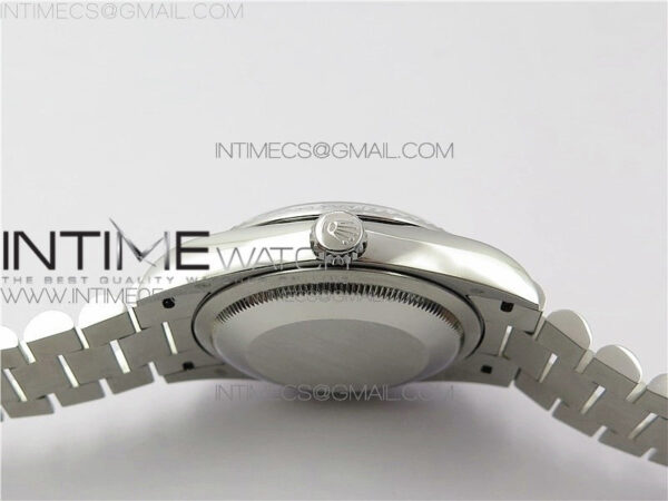 Day-Date 36 128239 SS BP Best Edition White MOP Crystal Markers Dial on SS President Bracelet – Bild 4