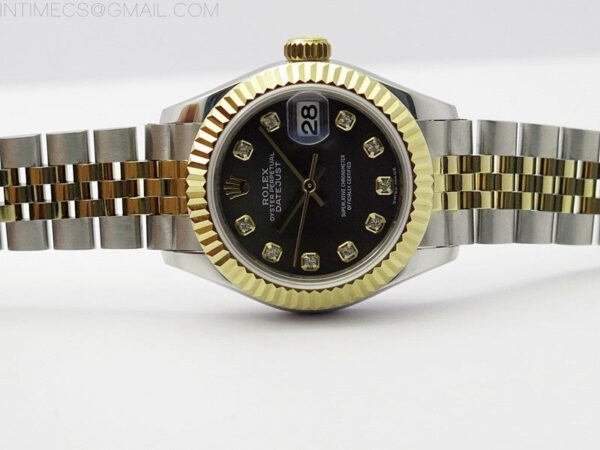 Datejust 28mm 279173 SS/YG BP Best Edition Gray Crystals Markers Dial on SS/YG Jubilee Bracelet ETA2671 – Bild 3