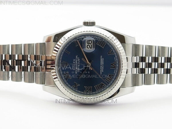 DateJust 36 SS 116234 ARF 1:1 Best Edition Blue dial Roman Markers on SS Jubilee Bracelet SA3135 – Bild 3