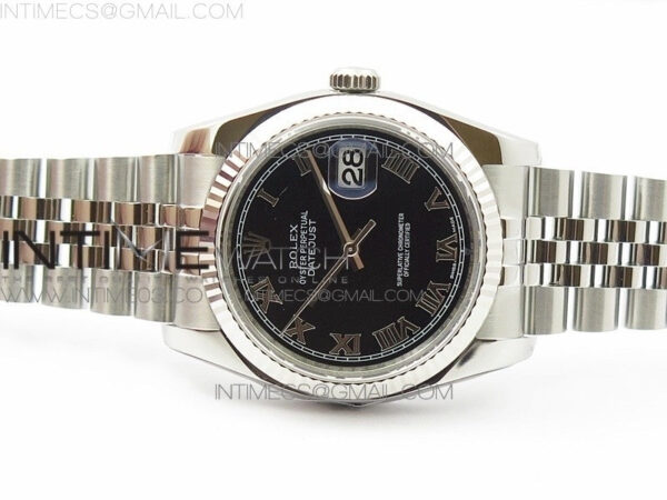 DateJust 36 116234 SS V2 904L ARF 1:1 Best Edition Black Dial Roman Markers on 904L SS Jubilee Bracelet SH3135 – Bild 3