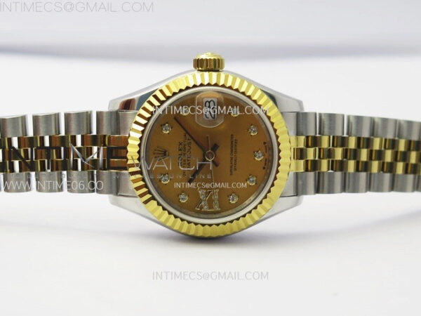Datejust 28mm 279173 SS/YG APSF Best Edition Gold Dial Star Crystals Markers on Jubilee Bracelet NH05 – Bild 3