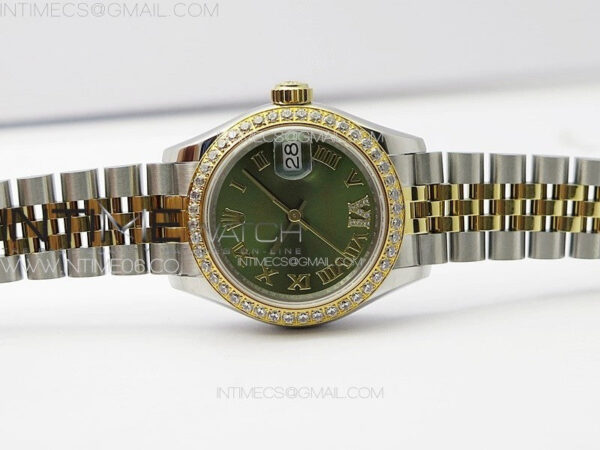 Datejust 28mm 279179 SS/YG APSF Best Edition Green Dial Roman Markers on SS/YG Jubilee Bracelet NH05 – Bild 3