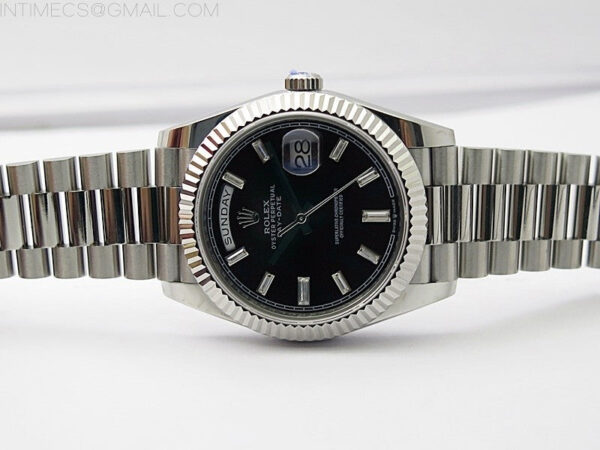 Day Date 40mm 228239 Gain Weight SS/tungsten APSF 1:1 Best Edition Black Dial T Crystals Markers on SS President Bracelet A2836 – Bild 3