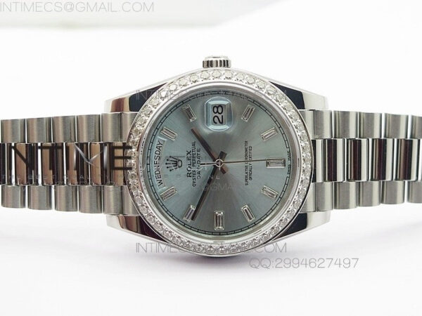 Day-Date 40 SS BP 1:1 Best 228239 Diamond Bezel Blue Dial on SS BraceletDay-Date 40 SS BP 1:1 Best 228239 Diamond Bezel Blue Dial on SS Bracelet – Bild 3