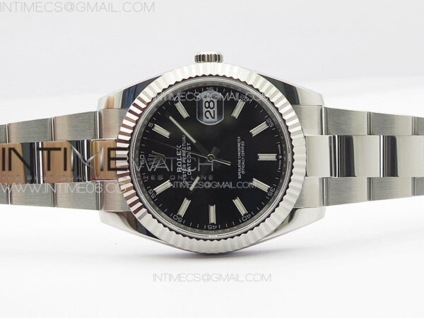DateJust 41 126334 NTF 1:1 Best Edition 904L Steel Black Stick Dial on Oyster Bracelet VR3235 – Bild 2