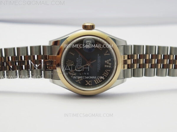 Datejust 28mm 279171 Smooth Bezel SS/RG APSF Best Edition Gray Dial Roman Markers on SS Jubilee Bracelet NH05 – Bild 3