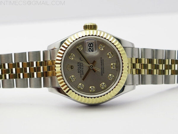 Datejust 28mm 279173 SS/YG BP Best Edition Silver Crystals Markers Dial on SS/YG Jubilee Bracelet ETA2671 – Bild 3