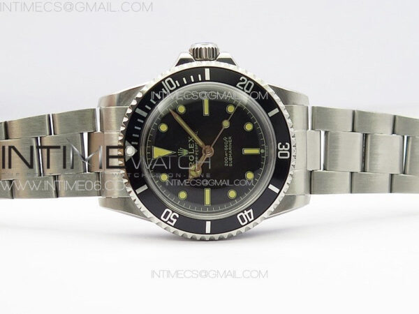 Vintage Submariner 5513 No Date SS B12 Best Edition Black Dial on SS Bracelet A2836 (Style3) – Bild 3