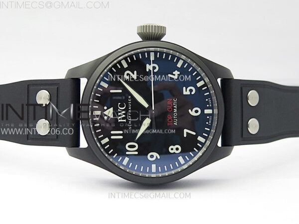 Big Pilot IW329801 Real Ceramic M+F 1:1 Best Edition Black Dial on Black Rubber Strap SEIKO 8N-24 – Bild 3