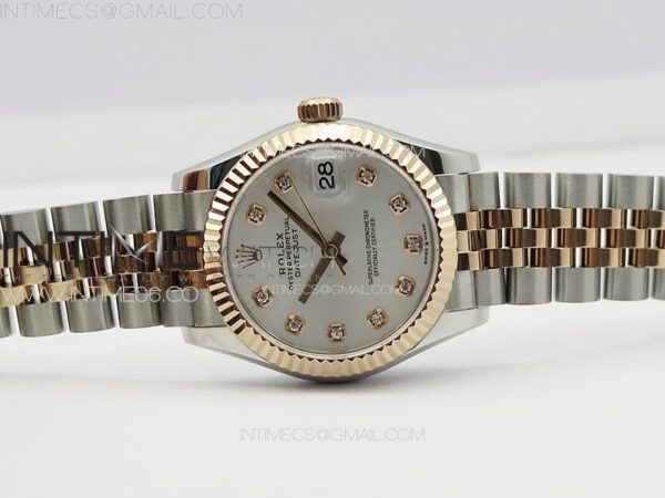 DateJust 31mm 178271 SS/RG APSF Best Edition Silver Dial Crystal Markers on Jubilee Bracelet A2824 – Bild 3