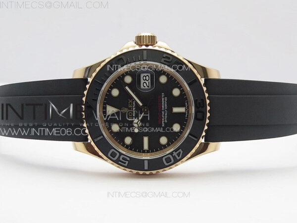 Yacht-Master 116655 40mm 904L RG VSF 1:1 Best Edition Black Dial on Oysterflex Rubber Strap VS3135 – Bild 3