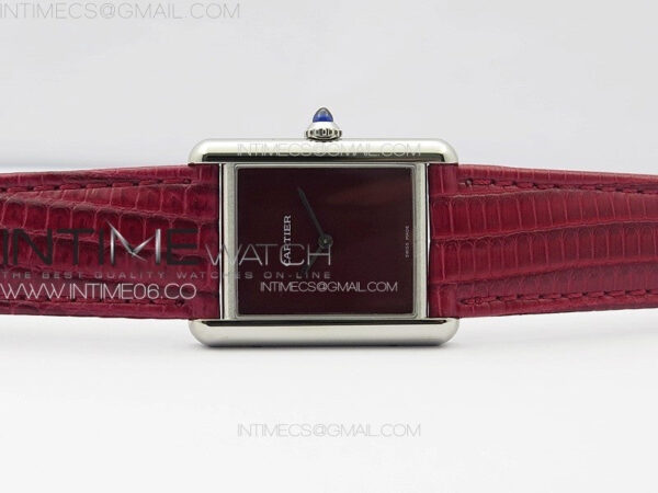 Tank Louis Ladies 25mm SS 8848F 1:1 Best Edition Red Dial on Red Croco Leather Strap Ronda Quartz – Bild 3