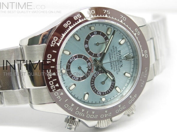 Basel 2013 Model 116506 Daytona 50th Anniversary Edition Brown Ceramic Bezel, Superlume Ice Blue Dial – Bild 3