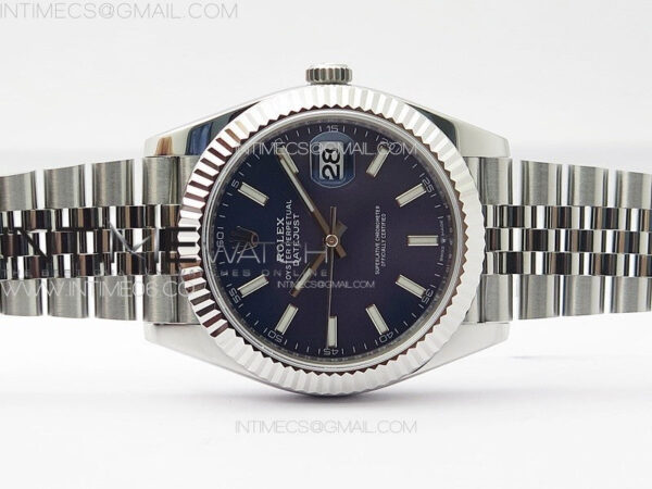 DateJust 41 126334 ZF 1:1 Best Edition 904L Steel Blue Dial Stick Marker on Jubilee Bracelet A2824 (Free Key Ring) – Bild 3