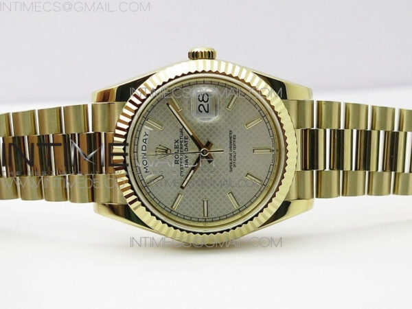 Day-Date 40mm 228239 BP New Dial Version 904 YG  Ice Blue Sticks Markers Dial on YG President Bracelet A2836 – Bild 3