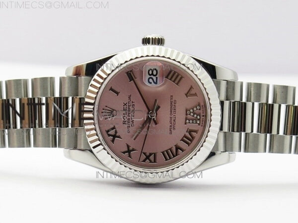 Datejust 31mm 278275 SS BP Best Edition Pink Roman Markers Dial(@6 Crystal Makrer) on SS President Bracelet – Bild 4