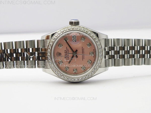 Datejust 28mm 279179 SS/Crystals APSF Best Edition Pink Dial Crystals Markers on SS Jubilee Bracelet NH05 – Bild 3