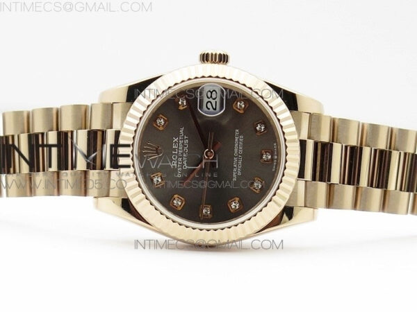 Datejust 31mm 278275 RG BP Best Edition Gray Crystal Markers Dial on RG President Bracelet – Bild 3