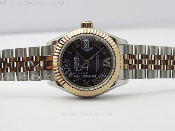 Datejust 28mm 279179 SS/RG APSF Best Edition Blue Dial Roman Markers on SS/RG Jubilee Bracelet NH05 – Bild 3