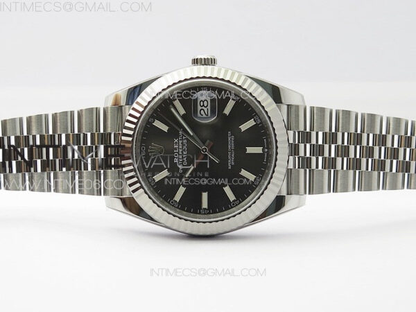 DateJust 41 126334 Clean 1:1 Best Edition 904L Steel Gray Stick Dial on Jubilee Bracelet VR3235 – Bild 3