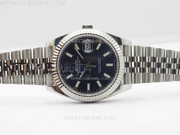 DateJust 41 126334 NTF 1:1 Best Edition 904L Steel Blue Stick Dial on Jubilee Bracelet VR3235 – Bild 3