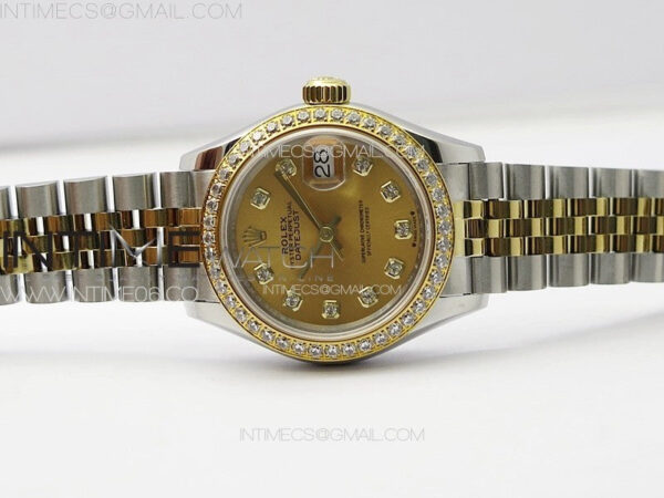 Datejust 28mm 279179 SS/YG APSF Best Edition Gold Dial Crystals Markers on SS/YG Jubilee Bracelet NH05 – Bild 3