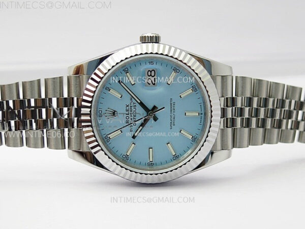DateJust 41 126334 SS BP 1:1 Best Edition Ice Blue Dial on Jubilee Bracelet – Bild 2